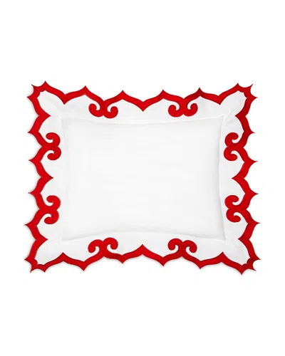 Pratesi Marrakesh Pique Boudoir Sham In Red