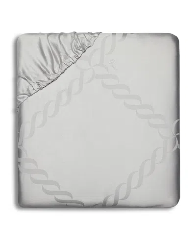 Pratesi Ori Treccia Fitted Sheet, Queen In Gray