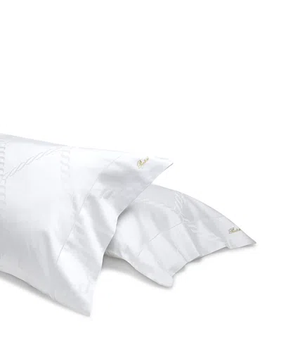 Pratesi Ori Treccia Standard Pillowcase Set In White