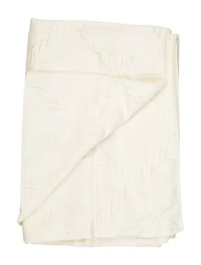 Pre-owned Pratesi Ori Treccia Throw Blanket W/ Tags In Neutral