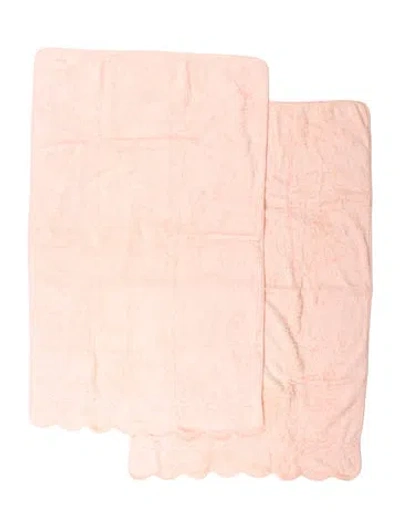 Pre-owned Pratesi Pair Of Cotton Bath Towels In Pink