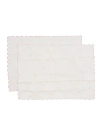 Pre-owned Pratesi Pair Of Cotton Pillow Cases In White
