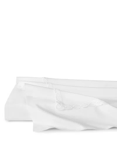 Pratesi Palazzo Flat Sheet, Twin In White/white