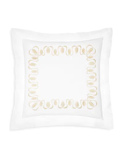 Pratesi Paolina Sham, Continental/euro Sham In White/beige
