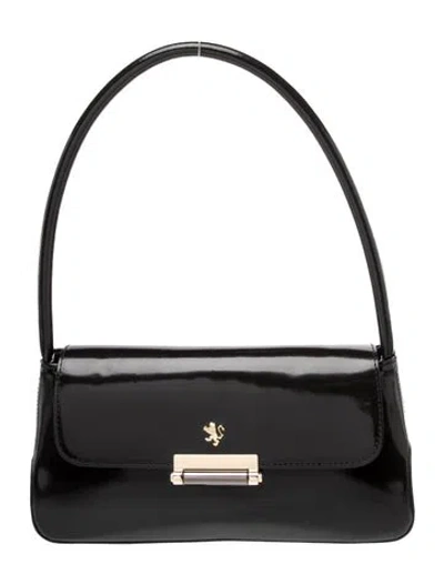 Pre-owned Pratesi Patent Leather Shoulder Bag In Black