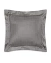 Pratesi Raso Rigato Continental Euro Sham In Charcoal