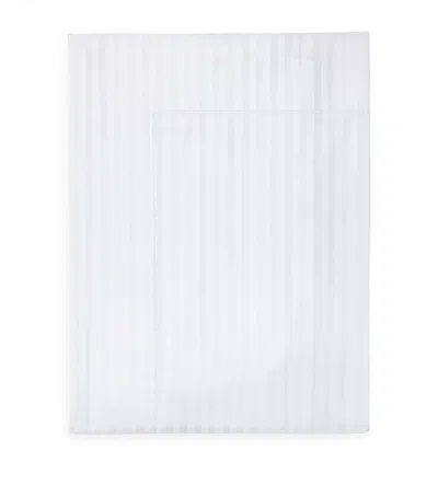 Pratesi Raso Rigato King Flat Sheet In White