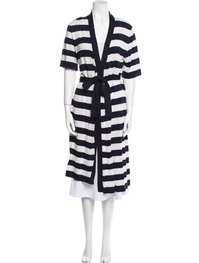 Pre-owned Pratesi Striped Robe In Blue