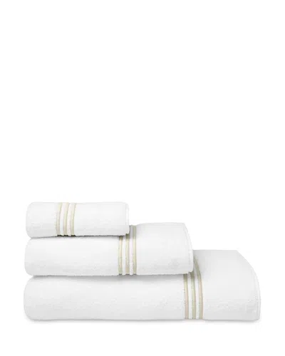 Pratesi Tre Righe Bath Towel In White