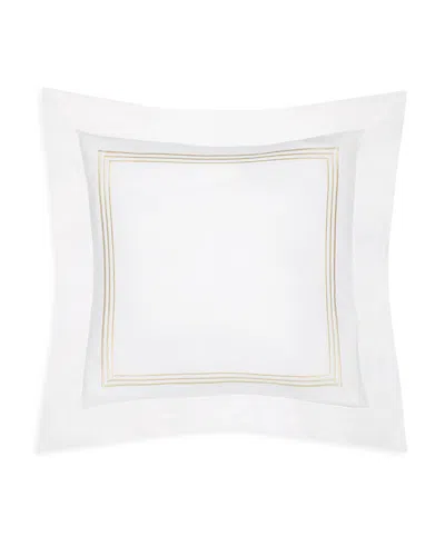 Pratesi Tre Righe Continental Euro Sham In White/beige