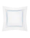Pratesi Tre Righe Continental Euro Sham In White/light Blue