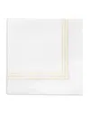 Pratesi Tre Righe Dinner Napkins, Set Of 4 In White/beige
