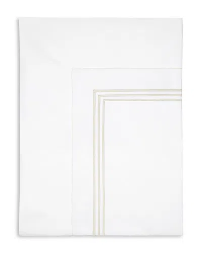 Pratesi Tre Righe Flat Sheet, Twin In White