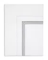 Pratesi Tre Righe Flat Sheet, Twin In White/charcoal