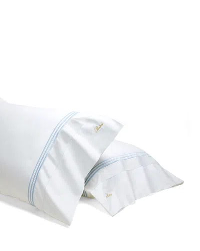 Pratesi Tre Righe King Pillowcases, Set Of 2 In Blue