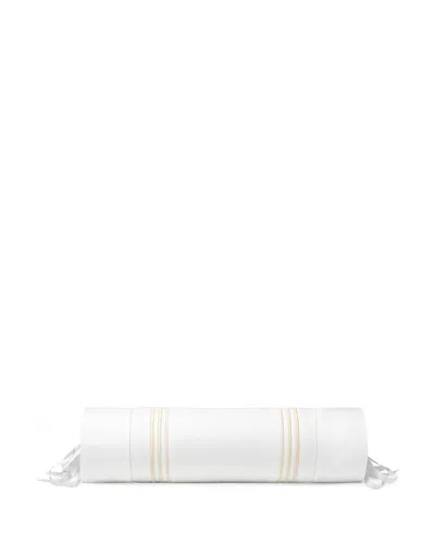 Pratesi Tre Righe Neckroll Sham In White/beige