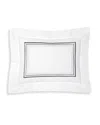 Pratesi Tre Righe Ombre Boudoir Sham In White/charcoal