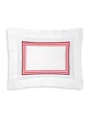 Pratesi Tre Righe Ombre Boudoir Sham In White/scarlet
