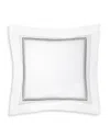Pratesi Tre Righe Ombre Continental Euro Sham In White/charcoal