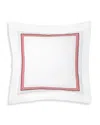 Pratesi Tre Righe Ombre Continental Euro Sham In White/scarlet