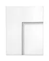 Pratesi Tre Righe Ombre Flat Sheet, Twin In White/charcoal