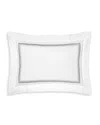 Pratesi Tre Righe Ombre King Sham In White/charcoal