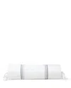 Pratesi Tre Righe Ombre Neckroll Sham In White/charcoal