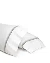Pratesi Tre Righe Ombre Standard Pillowcase Set In White/charcoal
