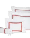 Pratesi Tre Righe Ombre Standard Sham In White/scarlet