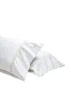 Pratesi Tre Righe Queen Pillowcases, Set Of 2 In White/beige