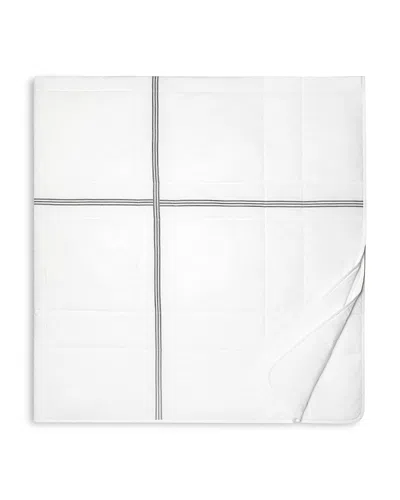 Pratesi Tre Righe Quiltino, King In White/charcoal