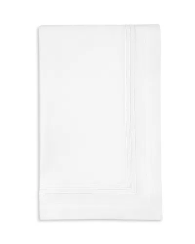 Pratesi Tre Righe Round Tablecloth, 90 In White