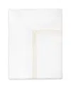 Pratesi Tre Righe Splendore Flat Sheet, Twin In White/beige