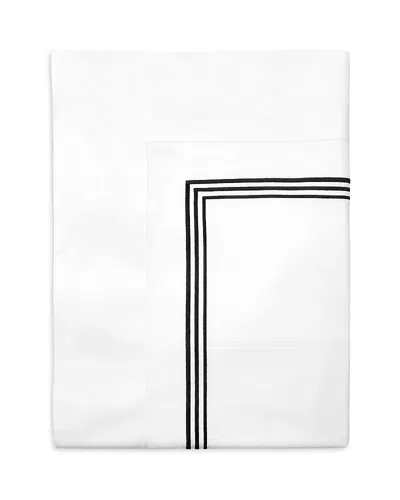 Pratesi Tre Righe Splendore Flat Sheet, Twin In White/black