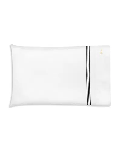 Pratesi Tre Righe Splendore Queen Pillowcase Set In Black