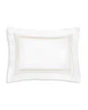 Pratesi Tre Righe Splendore Queen Sham In White/beige