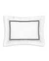 Pratesi Tre Righe Splendore Queen Sham In White/black