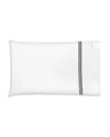 Pratesi Tre Righe Splendore Standard Pillowcase Set In White/black