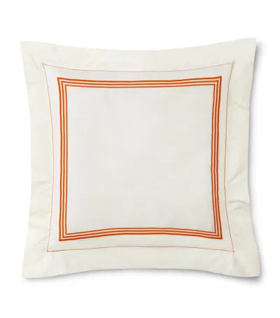 Pratesi Tre Righe Square Pillowcase In Orange