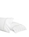 Pratesi Tre Righe Standard Pillowcase, Set Of 2 In White/sage