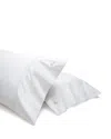 Pratesi Tre Righe Standard Pillowcase, Set Of 2 In White/white
