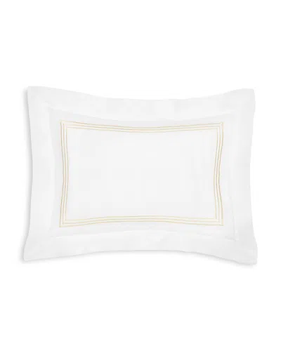 Pratesi Tre Righe Standard Sham In White/beige