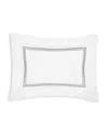 Pratesi Tre Righe Standard Sham In White/charcoal