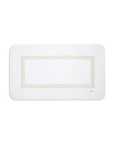 Pratesi Tre Righe Tub Mat In White/beige