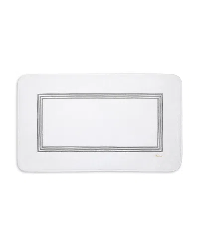 Pratesi Tre Righe Tub Mat In White/charcoal