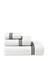 Pratesi Tre Righe Washcloth In White/black