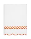 Pratesi Treccia Bath Sheet In White/orange