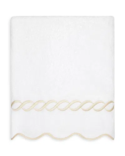 Pratesi Treccia Bath Towel In White/beige