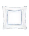 Pratesi Treccia Continental Euro Sham In White/medium Blue