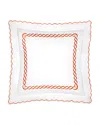 Pratesi Treccia Continental Euro Sham In White/orange